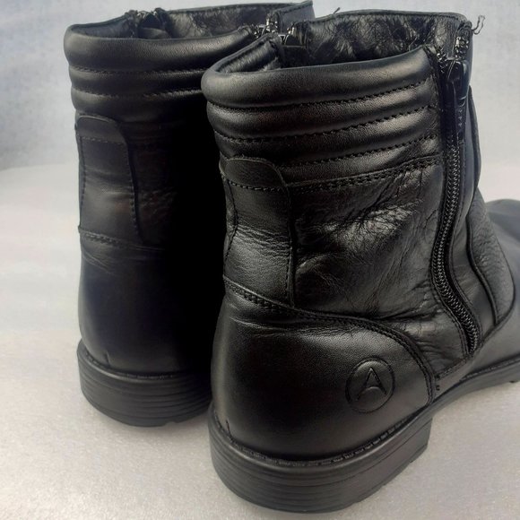Winter boot, 100%Leather Faux fur Weatherproof Zip boot men41/9us/8uk=wmn10us - Picture 2 of 5